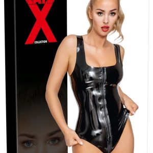 Late X Latex-Body Zipper S - Schlicht-schön, stylischer Karree-Ausschnitt L