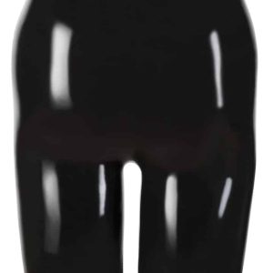 Late X Glänzende Latex Radlerhose mit Penis-Hoden-Hülle S