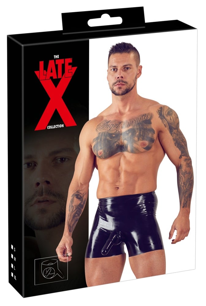 Late X Fetish Herren Slip - Latex, Penis-/Hodenhülle, Analkondom XL