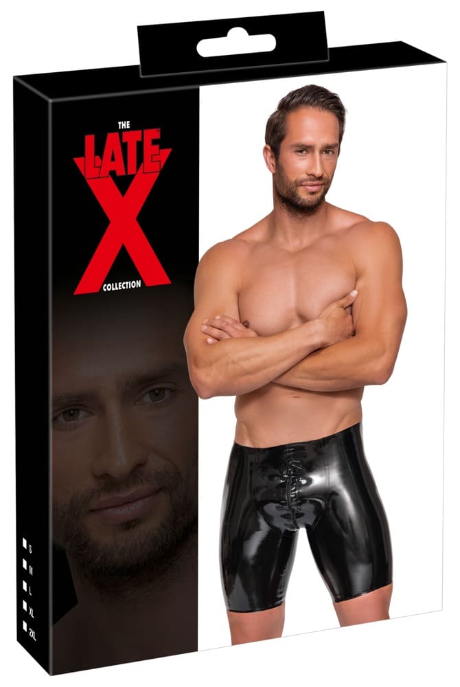 LateX Herren Latex Pants Zipper - Enges Höschen mit Reißverschluss (0,4 mm) XL