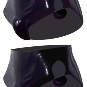 Late X Latex Herren Slip mit aufpumpbarem Anal-Plug M