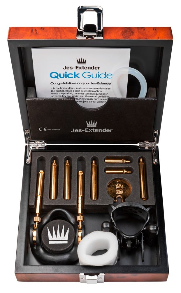 Jes-Extender Gold Standard - Penis-Expander Set mit 24-karätiger Goldauflage Gold/Schwarz