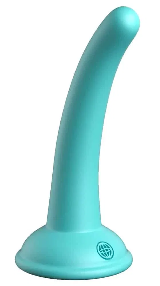 Dillio Platinum Curious Five - Biegsamer Dildo mit Saugfuß Teal