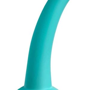 Dillio Platinum Curious Five - Biegsamer Dildo mit Saugfuß Teal