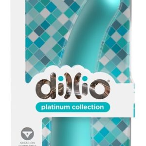 Dillio Platinum Curious Five - Biegsamer Dildo mit Saugfuß Teal