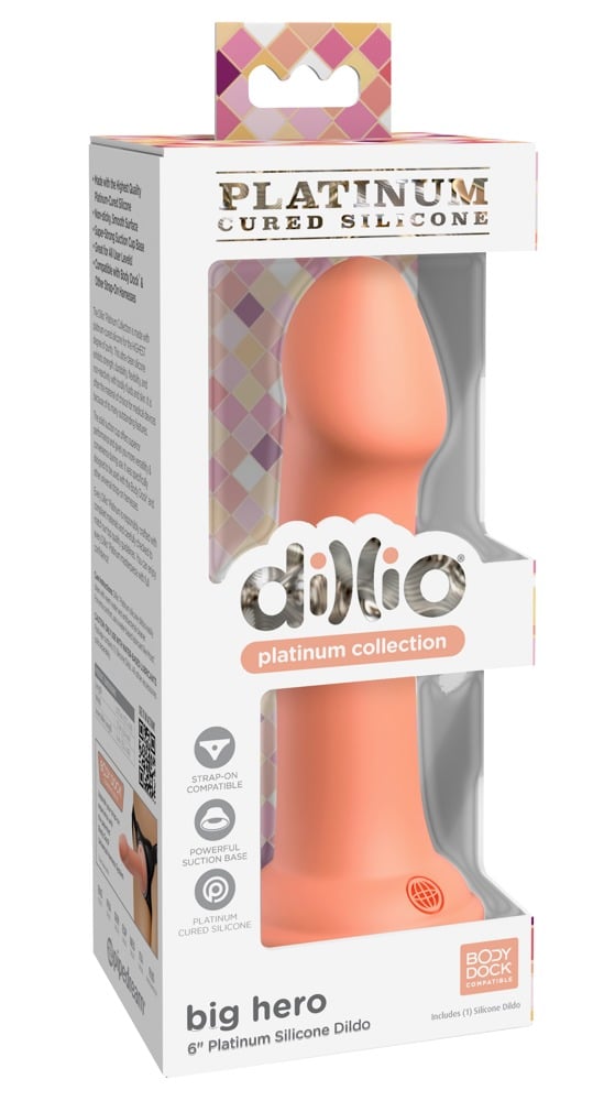 Dillio Platinum Flexi Hero Dildo Peach