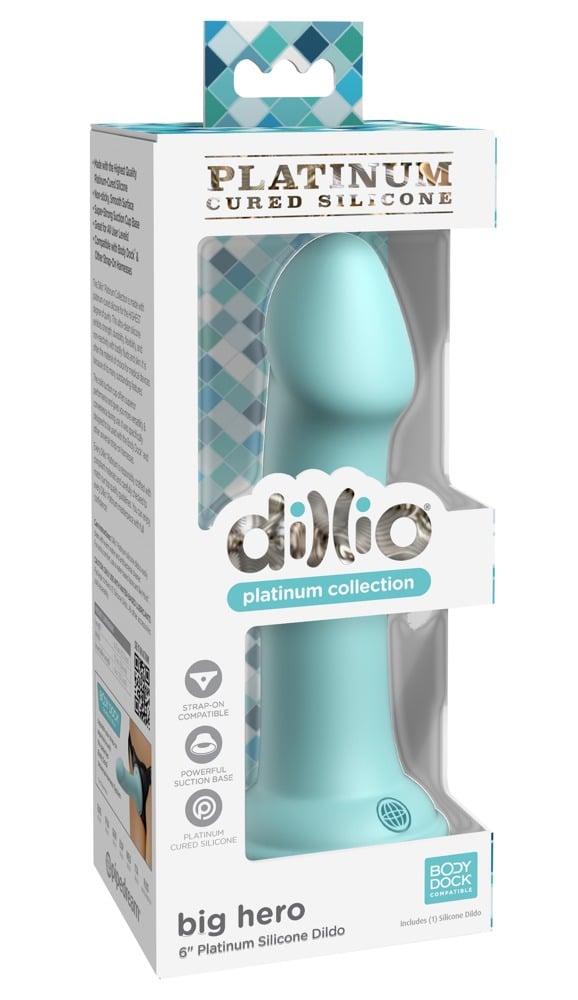 Dillio Platinum Flexi Hero Dildo Teal