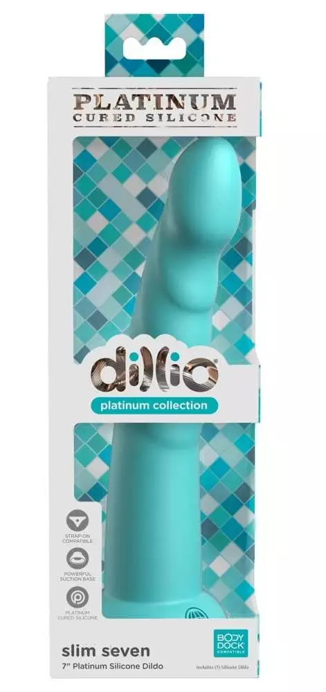 Dillio Platinum Flexibler Dildo - Sanftes Silikon, starke Stimulation Teal Dillio Platinum Flexibler Dildo - Sanftes Silikon, starke Stimulation Teal