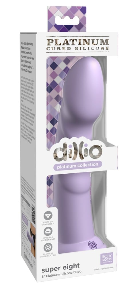 Dillio Platinum Biegsamer Super Eight Dildo Purple