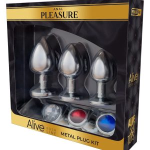 Alive Metall Plug Set - 3-teiliges Analplug-Kit