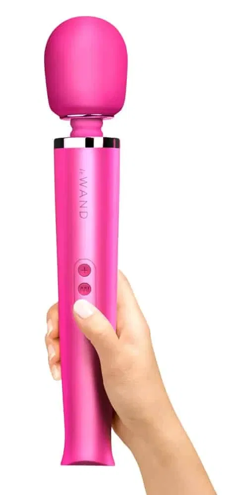 le Wand Massagestab - Großer Massagekopf, 20 Vibrationsmodi Magenta