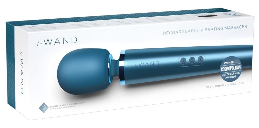 le Wand Massagestab - Großer Massagekopf, 20 Vibrationsmodi Pacific Blue