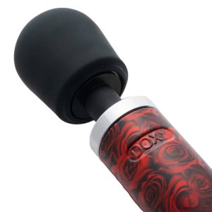 Doxy Massagestab Die Cast - Mattschwarz Gold rot