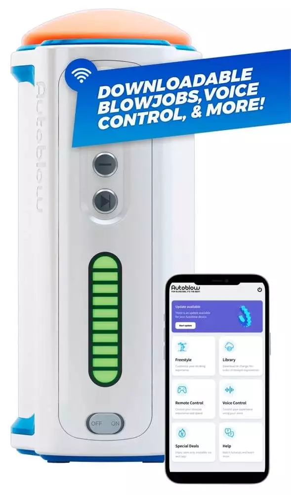 Autoblow AI+ UK Plug - Masturbator mit AI-Modus Weiß/Hautfarben hell