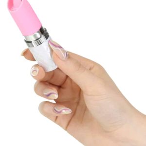 Pillow Talk Lipstick Vibe - Luxus-Minivibrator mit Swarovski Pink