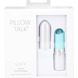 Pillow Talk Lipstick Vibe - Luxus-Minivibrator mit Swarovski Teal