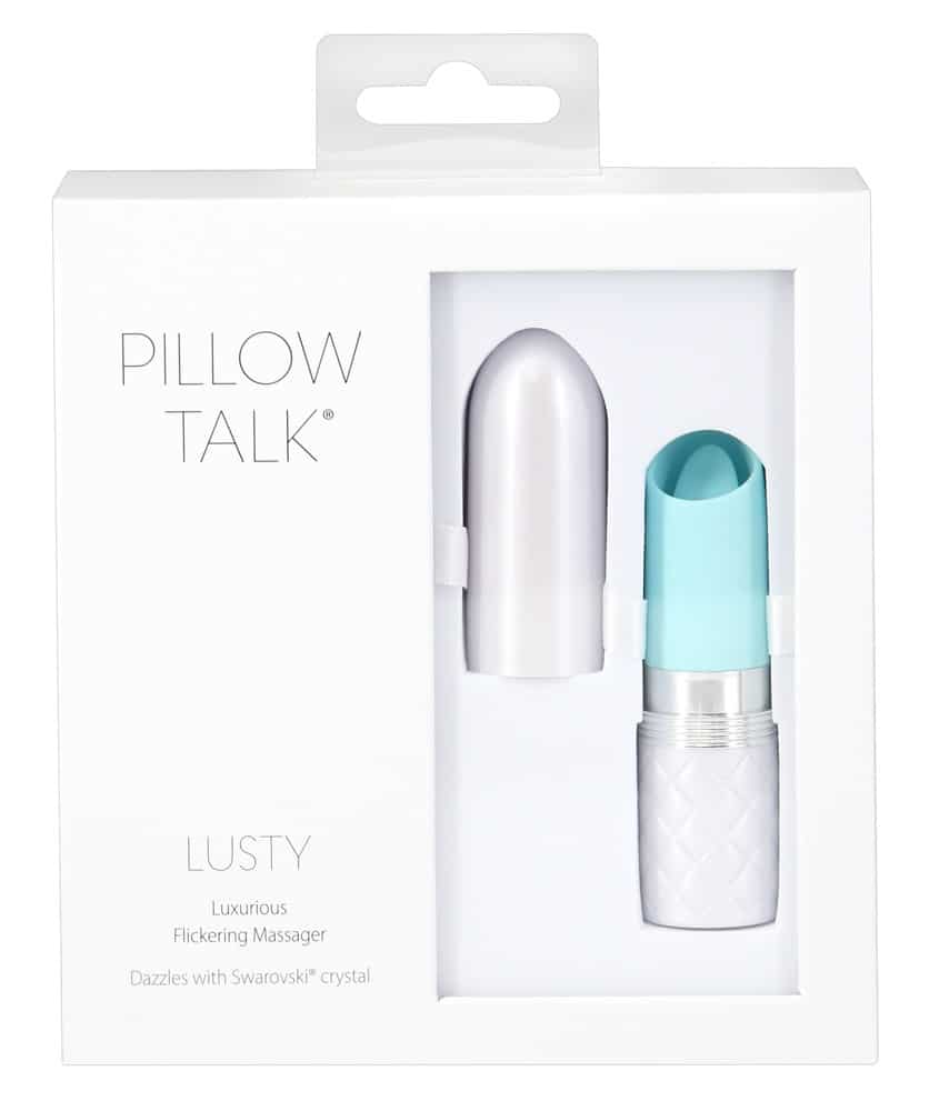 Pillow Talk Lipstick Vibe - Luxus-Minivibrator mit Swarovski Teal