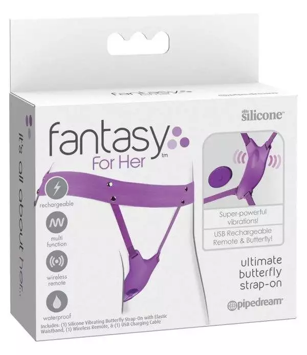 Fantasy For Her Ultimate Butterfly Strap-on - Diskretes Silikonvibrator-Set
