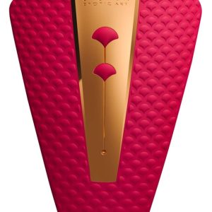 Shunga Obi - Luxuriöser Auflegevibrator für Vulva, Klitoris & Perineum Raspberry