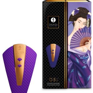 Shunga Obi - Luxuriöser Auflegevibrator für Vulva, Klitoris & Perineum Purple