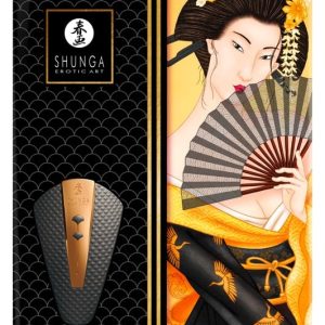 Shunga Obi - Luxuriöser Auflegevibrator für Vulva, Klitoris & Perineum Black