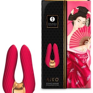 Shunga Doppelvibrator Aiko - Luxus für Anspruchsvolle Raspberry