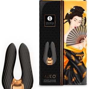 Shunga Doppelvibrator Aiko - Luxus für Anspruchsvolle Black