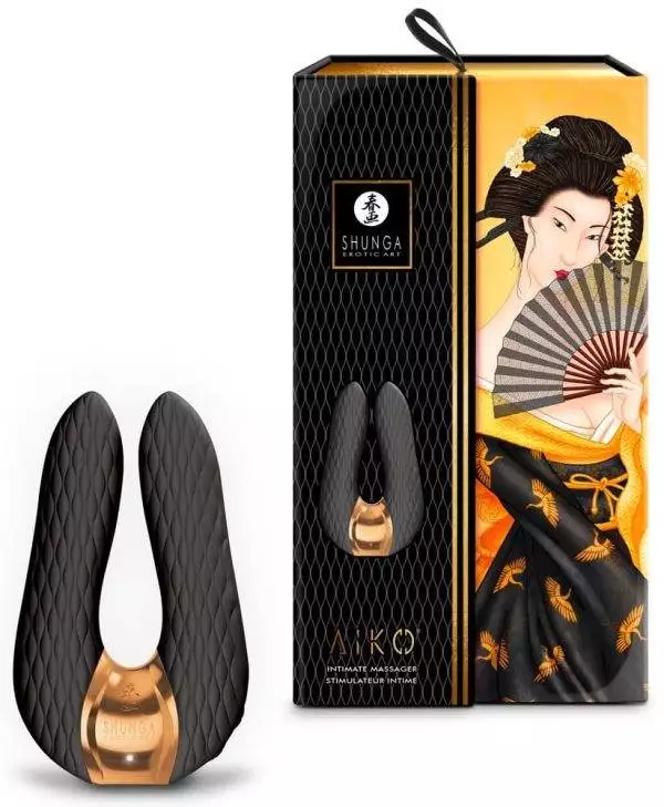Shunga Doppelvibrator Aiko - Luxus für Anspruchsvolle Black