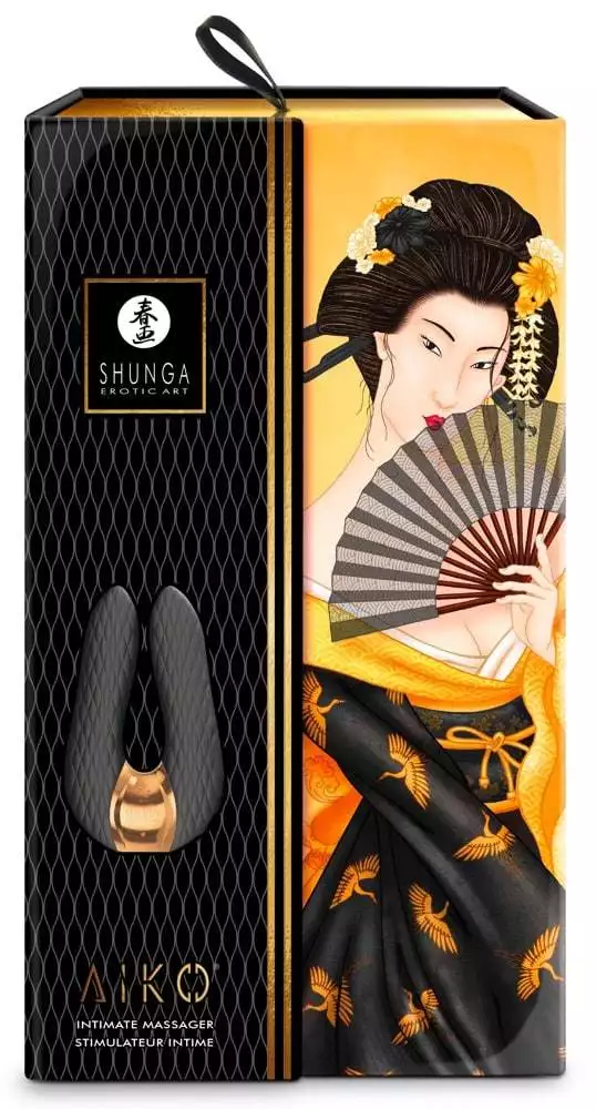 Shunga Doppelvibrator Aiko - Luxus für Anspruchsvolle Black