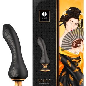 Shunga Sanya Luxus-Vibrator | Ergonomischer Griff, 10 Vibrationsmodi Black