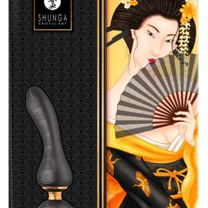 Shunga Sanya Luxus-Vibrator | Ergonomischer Griff, 10 Vibrationsmodi Black