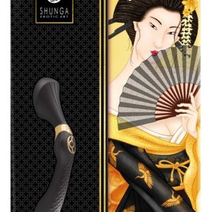 Shunga Zoa - Luxuriöser Massager & Dildo | Ergonomisch geformt | 10 Vibrationsmodi | USB-aufladbar Black