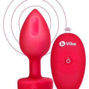 Vibrating Heart Plug M/L Red