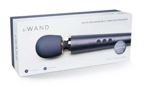 le Wand Petite Rosegold - Kompakter Massagestab für unterwegs Navy
