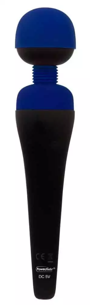 Palmpower Massagestab - Flexibler Kopf, sanfte bis intensive Vibrationen, wasserdicht, wiederaufladbar Schwarz/Blau Palmpower Massagestab - Flexibler Kopf, sanfte bis intensive Vibrationen, wasserdicht, wiederaufladbar Schwarz/Blau