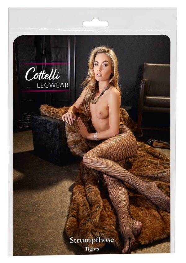 Cottelli LEGWEAR - Klassische Netzstrumpfhose S-L – Verpackung Cottelli LEGWEAR - Klassische Netzstrumpfhose S-L – Verpackung