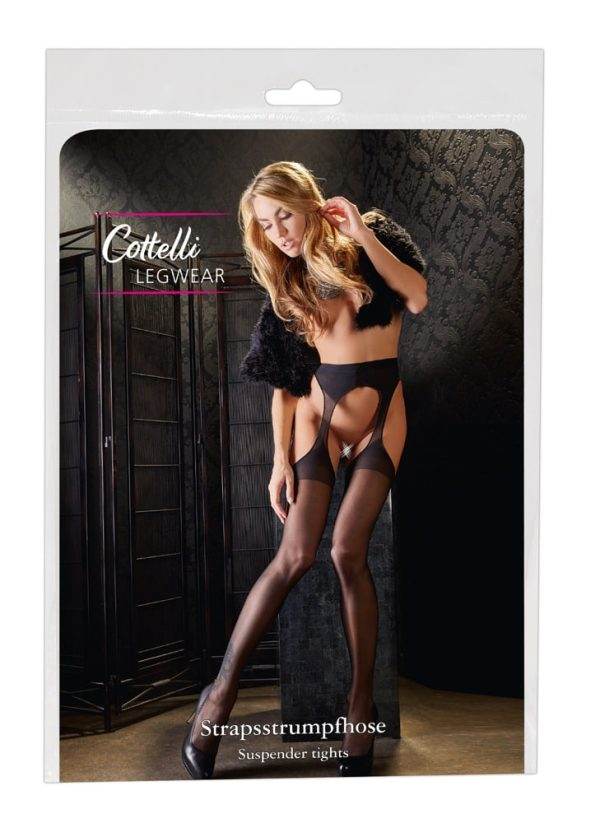 Cottelli LEGWEAR - Ouvert Straps-Strumpfhose S/M – Verpackung