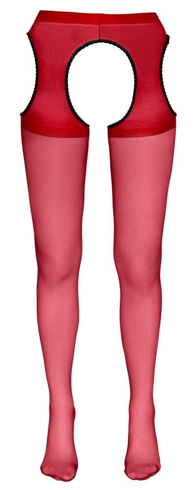 Cottelli LEGWEAR - Strapsgurt-Strumpfhose rot Rot/Schwarz S/M Cottelli LEGWEAR - Strapsgurt-Strumpfhose rot Rot/Schwarz S/M – Hollow B