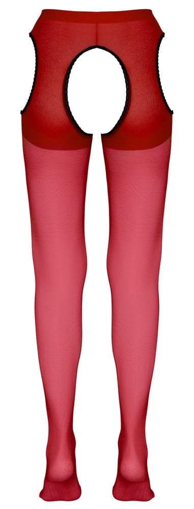 Cottelli LEGWEAR - Strapsgurt-Strumpfhose rot Rot/Schwarz S/M Cottelli LEGWEAR - Strapsgurt-Strumpfhose rot Rot/Schwarz S/M – Hollow Rueckseite