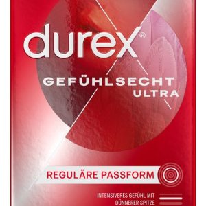 Durex Gefühlsecht Ultra - Transparente Kondome (8 Stück) – Verpackung