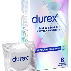 Durex Hautnah Extra Feucht 8er - Dünnstes Kondom, ultra zart. (8 Stück) – A