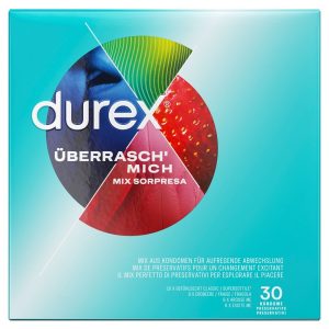 Durex Kondom-Set Überraschung 30er Erdbeere (30 Stück) – Verpackung