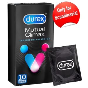Durex Mutual Climax - Gerippt-genopptes Kondom ohne, Eigengeruch (10 Stück) – B