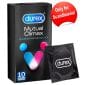Durex Mutual Climax - Gerippt-genopptes Kondom ohne, Eigengeruch (10 Stück) – B