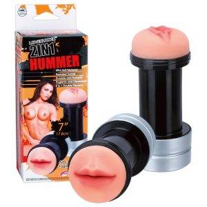 NMC 2in1 Lustgefühl - Realistischer Doppel-Masturbator Schwarz/Hautfarben hell/Silber NMC 2in1 Lustgefühl - Realistischer Doppel-Masturbator Schwarz/Hautfarben hell/Silber – Bild 4