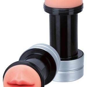 NMC 2in1 Lustgefühl - Realistischer Doppel-Masturbator Schwarz/Hautfarben hell/Silber NMC 2in1 Lustgefühl - Realistischer Doppel-Masturbator Schwarz/Hautfarben hell/Silber – B