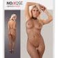 NO:XQSE Netzcatsuit Schwarz - Stretch-Netz mit Spitzenkragen S/M – Verpackung