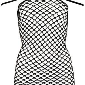 NO:XQSE Netzkleid mit 3er Träger - Verführerisches Dessouskleid aus hochelastischem Netzmaterial S-L – Hollow A