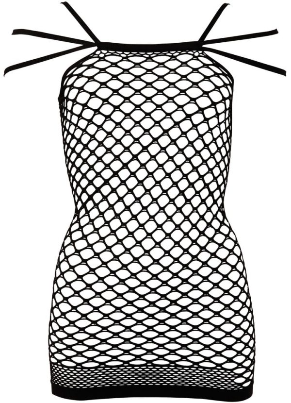NO:XQSE Netzkleid mit 3er Träger - Verführerisches Dessouskleid aus hochelastischem Netzmaterial S-L – Hollow B