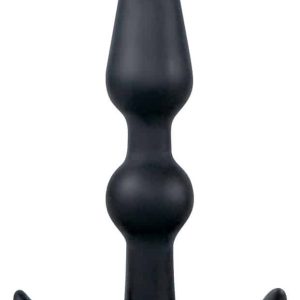 You2Toys Anker Analplug - Schwarzer Silikonplug mit Kugelverdickung und Griff-Flügeln – A